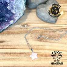 Charger l'image dans la galerie, Quartz Rose En Étoile Sur Chaine Pendentifs Shaman