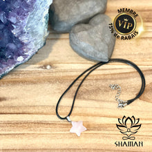 Charger l'image dans la galerie, Quartz Rose En Étoile Sur Cordelette Pendentifs Shaman