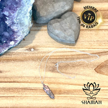 Charger l'image dans la galerie, Rhodonite Double Pointe Sur Chaine Pendentifs Shaman