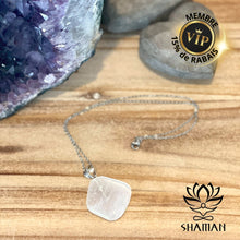 Charger l'image dans la galerie, Sélénite Forme Variée Sur Chaine Pendentifs Shaman