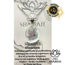 Charger l'image dans la galerie, Sélénite Forme Variée Sur Chaine Pendentifs Shaman