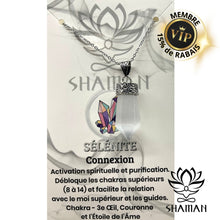 Charger l'image dans la galerie, Sélénite Sur Chaine Pendentifs Shaman