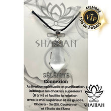Charger l'image dans la galerie, Sélénite Sur Cordelette Pendentifs Shaman