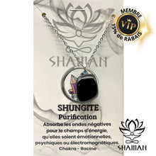 Charger l'image dans la galerie, Shungite Forme Variée Sur Chaine Pendentifs Shaman