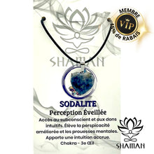 Charger l'image dans la galerie, Sodalite Coeur Sur Cordelette Pendentifs Shaman