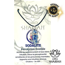 Charger l'image dans la galerie, Sodalite Double Pointe Sur Cordelette Pendentifs Shaman