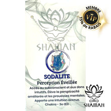 Charger l'image dans la galerie, Sodalite En Pointe De Diamant Sur Chaine Pendentifs Shaman