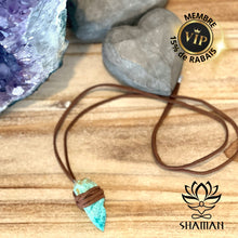 Charger l'image dans la galerie, Turquoise Pointe Polie Pendentifs Shaman