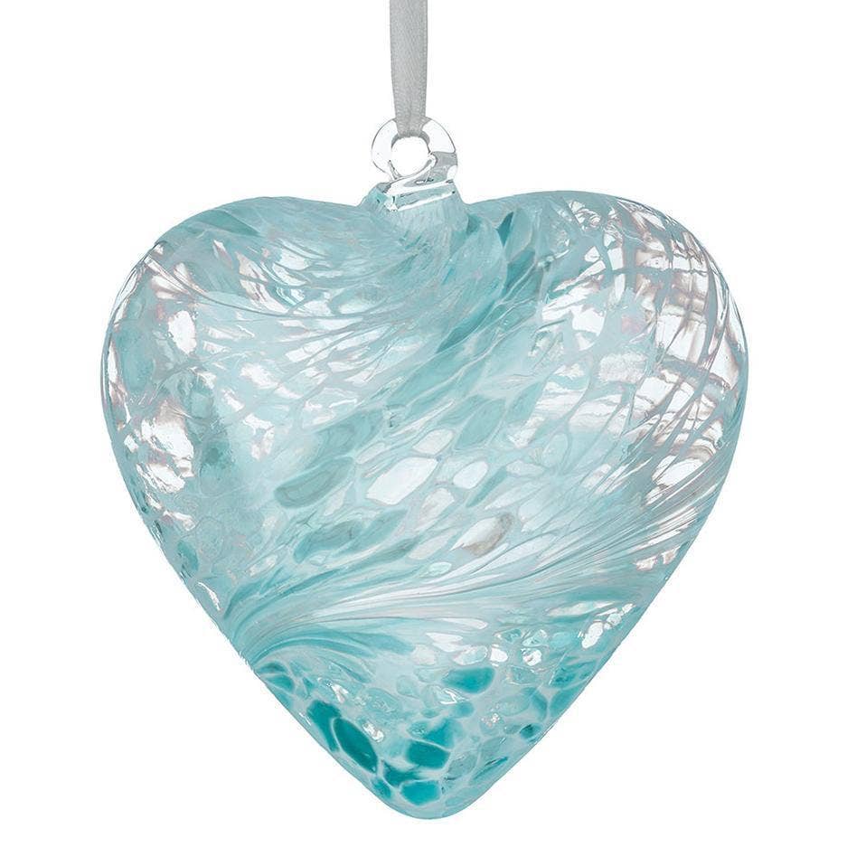 Coeur d'amitié 8 cm - Bleu pastel