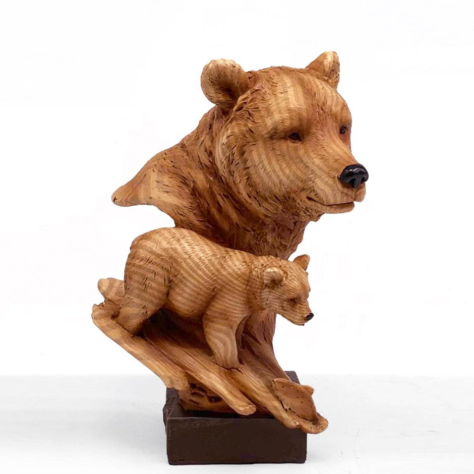 PETITE FIGURINE OURS MAMAN ET BÉBÉ