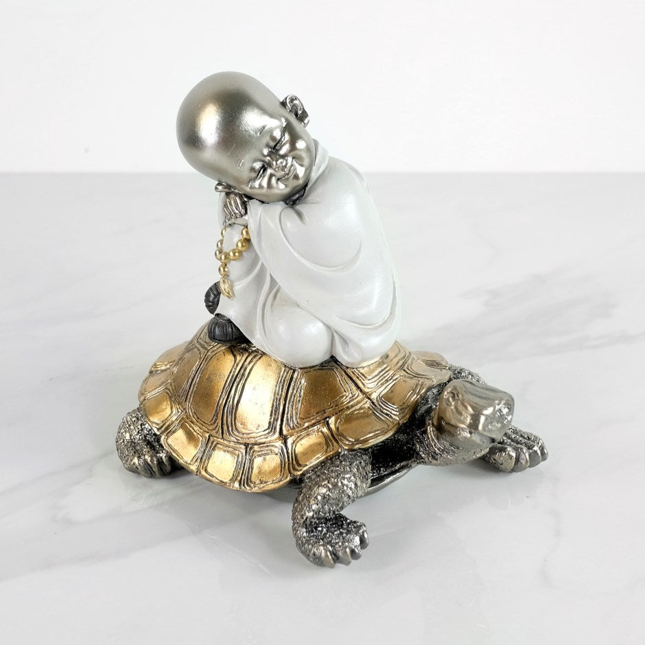 BÉBÉ BOUDDHA SUR TORTUE 6x4x6