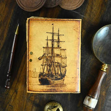 Charger l&#39;image dans la galerie, Bateau Carnet en cuir  Vintage
