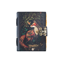 Charger l&#39;image dans la galerie, Carnet de Voyage en Cuir Vintage avec Pages Imprimées Renard
