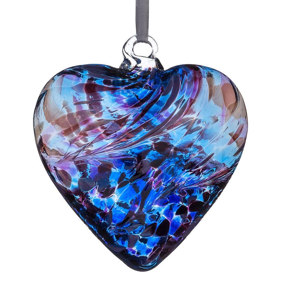 Coeur de l'amitié 8 cm - Violet et bleu