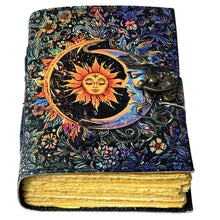 Charger l&#39;image dans la galerie, Soleil Lune Carnet en cuir
