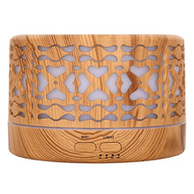 Charger l&#39;image dans la galerie, Diffuseur domestique 5 en 1 à ultrasons Designer 700 ml, Coeur : Bois clair
