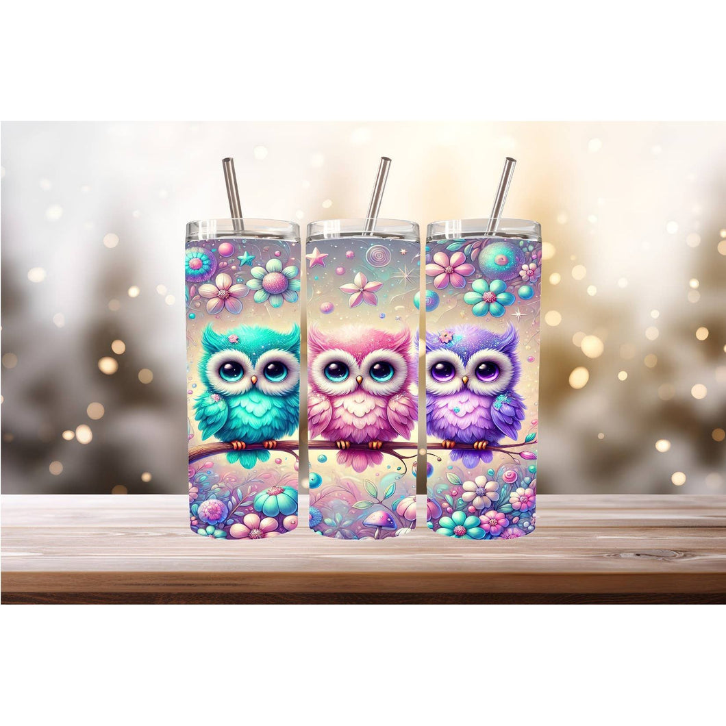 Gobelet Hibou, 20 oz. Acier Inoxydable