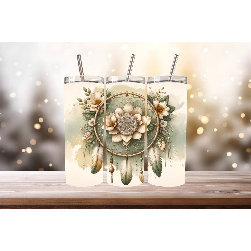 Gobelet attrape-rêves bohème, 20 oz. Acier inoxydable