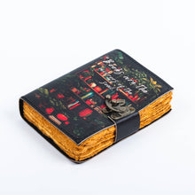 Charger l&#39;image dans la galerie, Carnet de notes en cuir avec carnet de citations imprimé Book Lover
