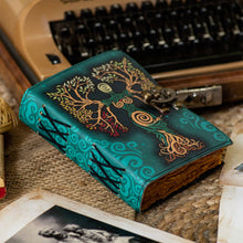 Charger l&#39;image dans la galerie, Journal en cuir vintage avec imprimé sur la Mère de la Terre

