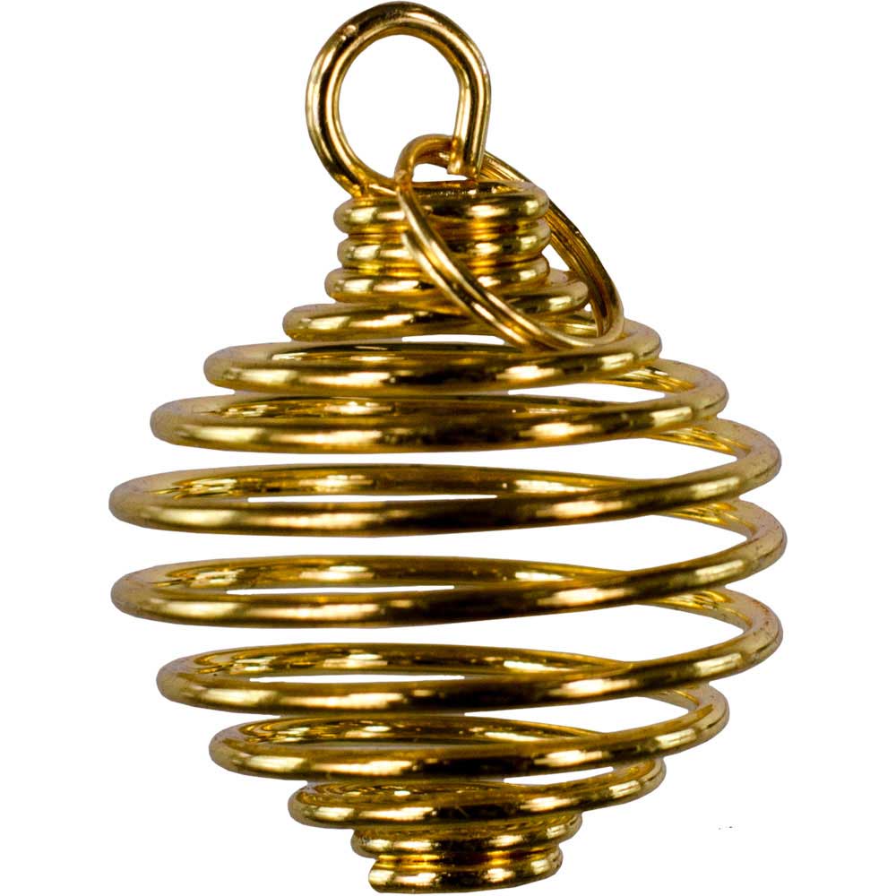 Pendentif Cage  pour Pierres Polies ou Autres (PLAQUÉ OR) 0,75