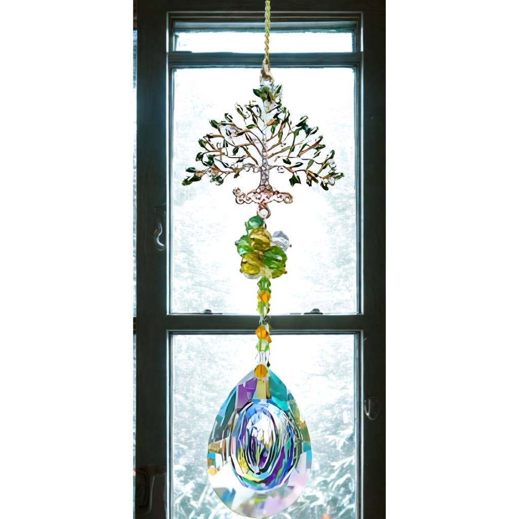 Arbre de Vie vert et Or (Capteur Solaire)