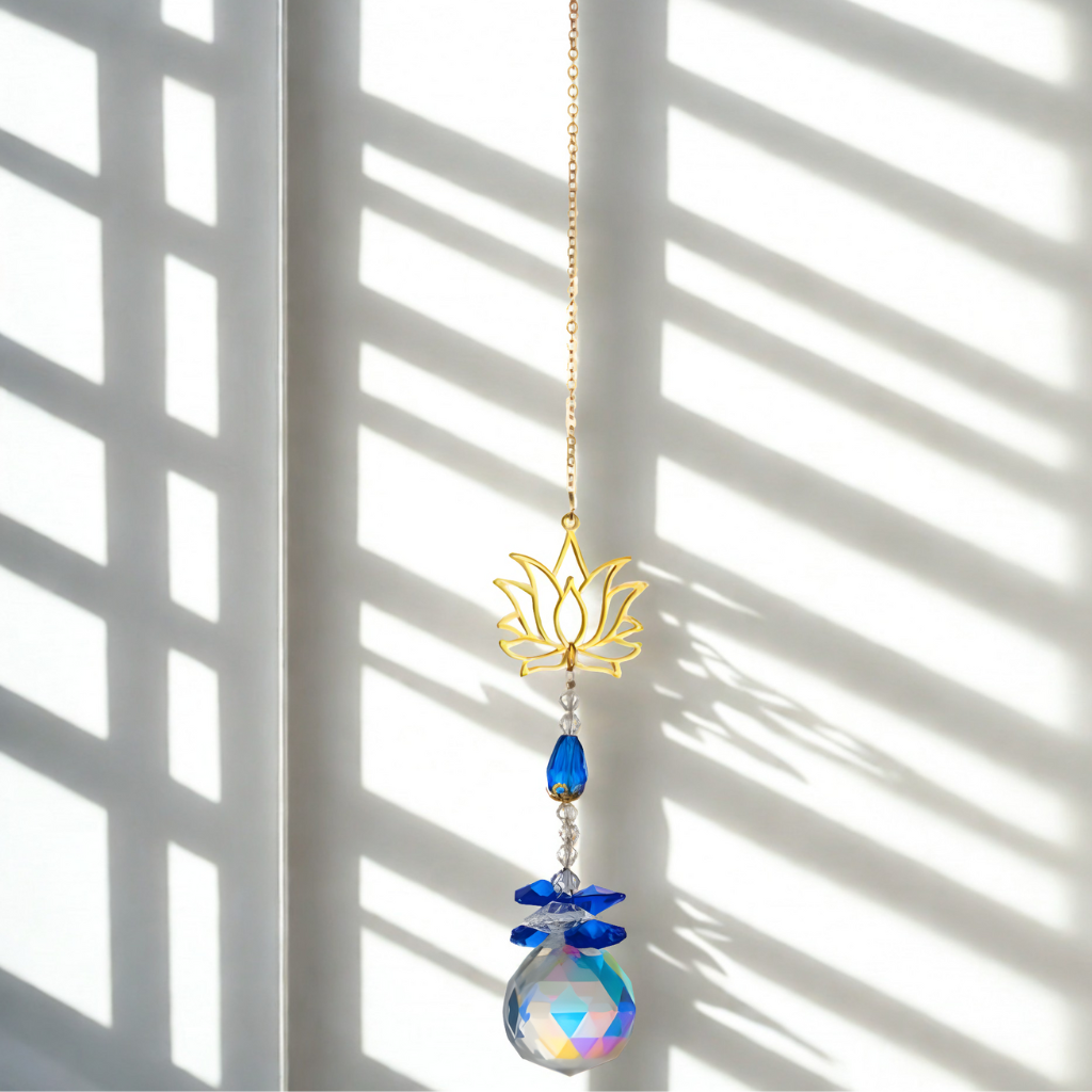 Fleur de Lotus (bleu marin) (Capteur Solaire)