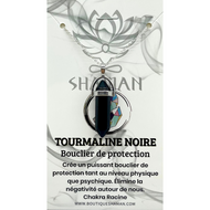 Tourmaline Noire Double Pointe sur Chaine