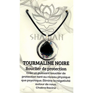 Tourmaline Noir Forme Variée sur Cordelette