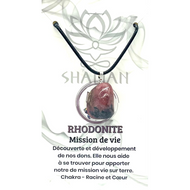 Rhodonite  Forme Variée sur Cordelette