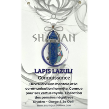 Charger l&#39;image dans la galerie, Lapis Lazuli Double Pointe sur Chaine
