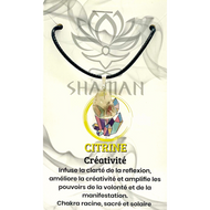 Citrine en Forme Variée sur Cordelette