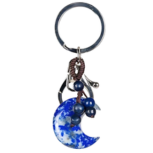 Charger l&#39;image dans la galerie, PORTE-CLÉS LUNE: LAPIS
