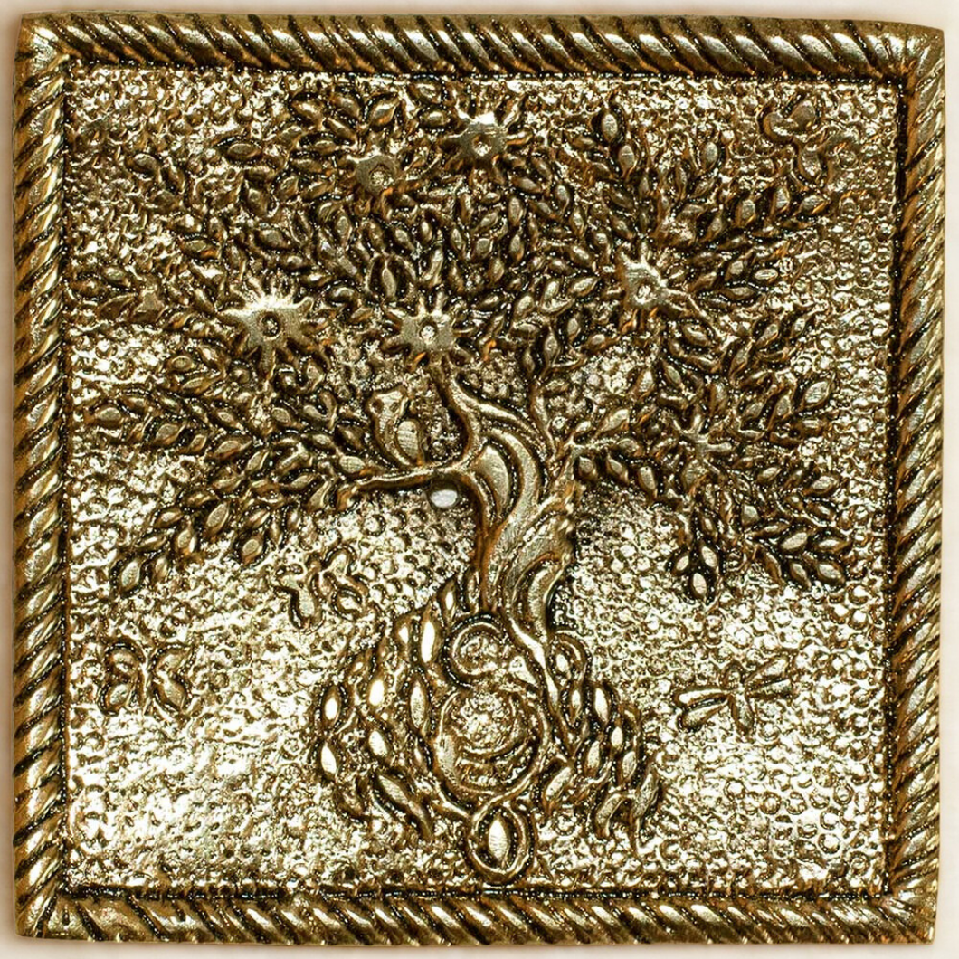 BRULE ENCENS – ARBRE DE VIE DORE – 2.25″ en Métal
