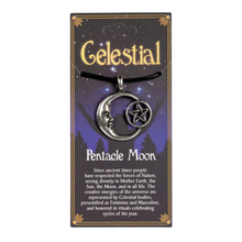 Charger l&#39;image dans la galerie, Pendentifs célestes: Pentacle Lune
