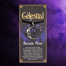 Charger l&#39;image dans la galerie, Pendentifs célestes: Pentacle Lune
