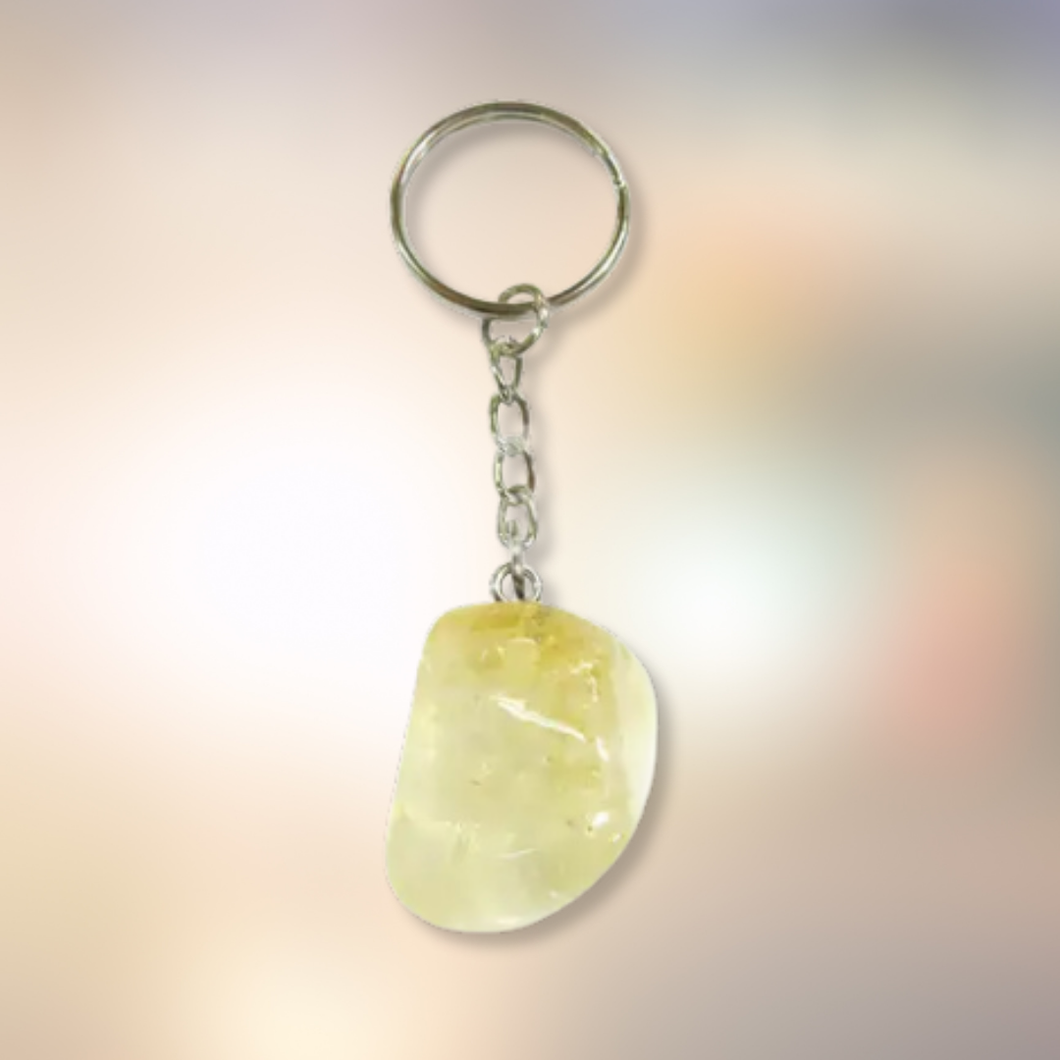 PORTE-CLÉS - PIERRE ROULÉE CITRINE