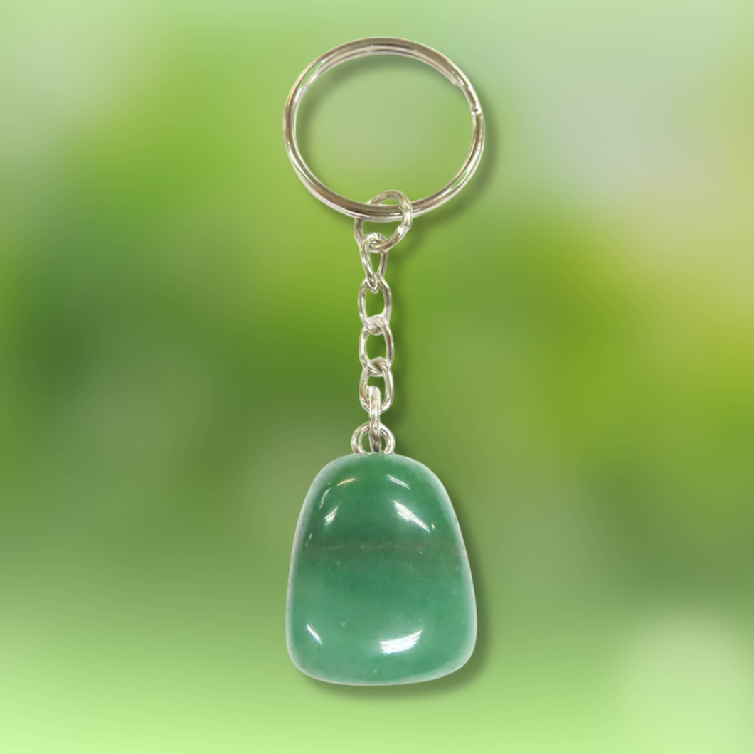 PORTE-CLÉS - PIERRE ROULÉE AVENTURINE VERTE