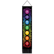 Bannière  Chakras Noir avec Motif