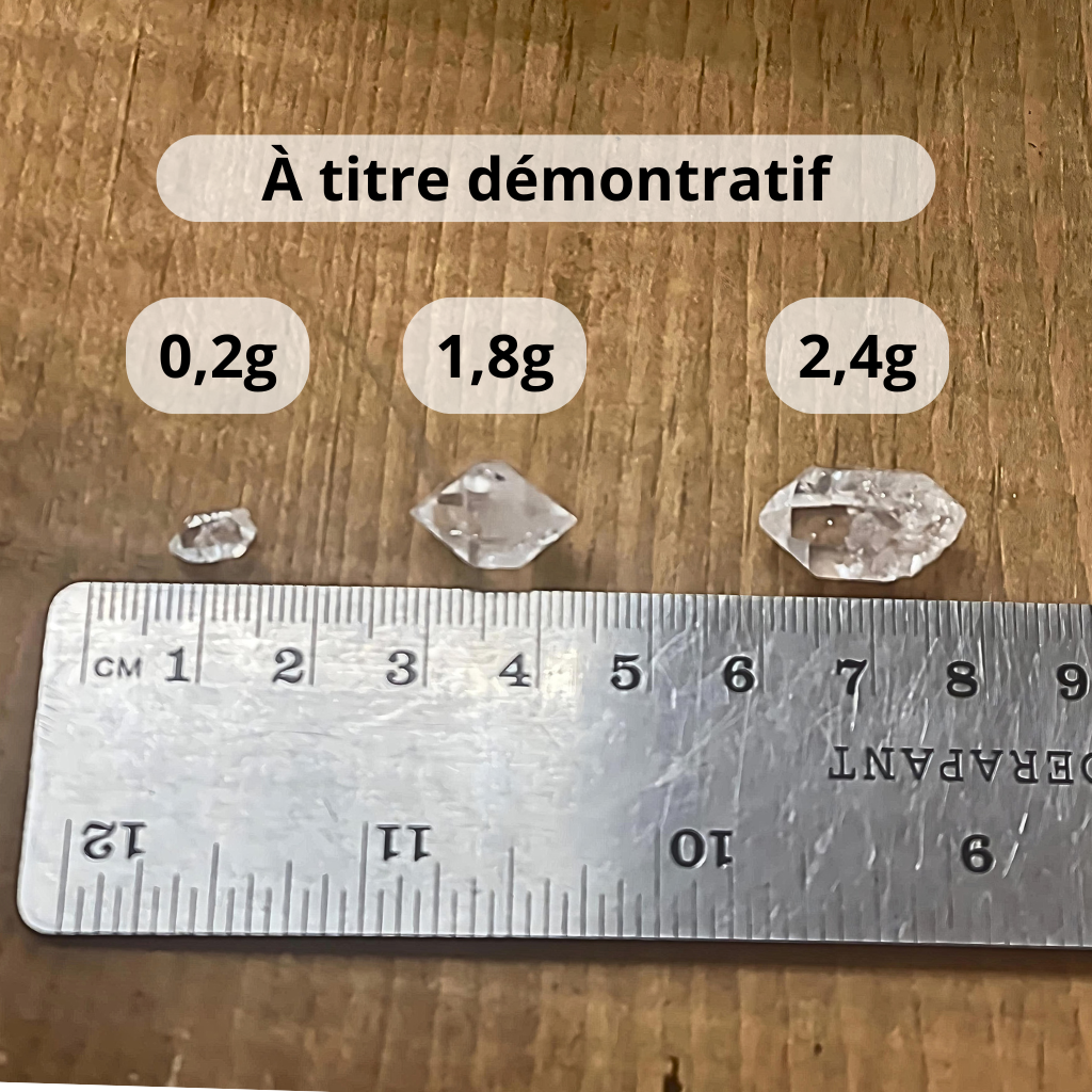 Diamant Herkimer au poids (0.2 grammes par unité)