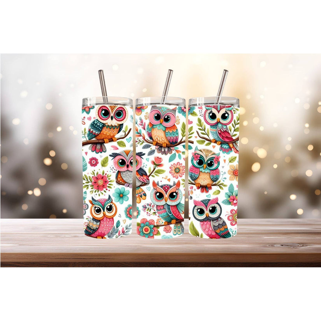 Gobelet Hibou, 20 oz. Acier Inoxydable