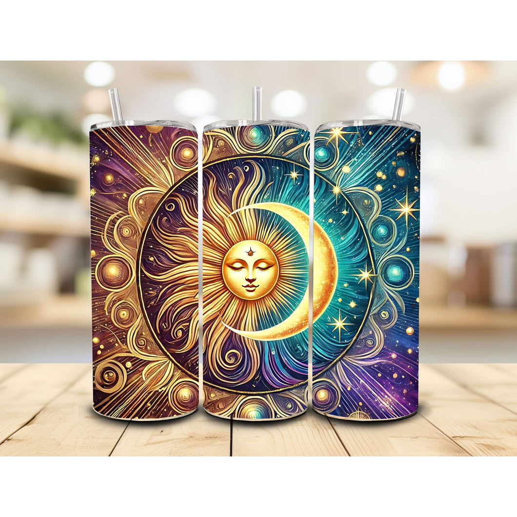 Gobelet Soleil Lune, 20 oz. Acier Inoxydable