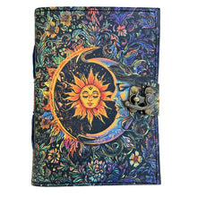 Charger l&#39;image dans la galerie, Soleil Lune Carnet en cuir
