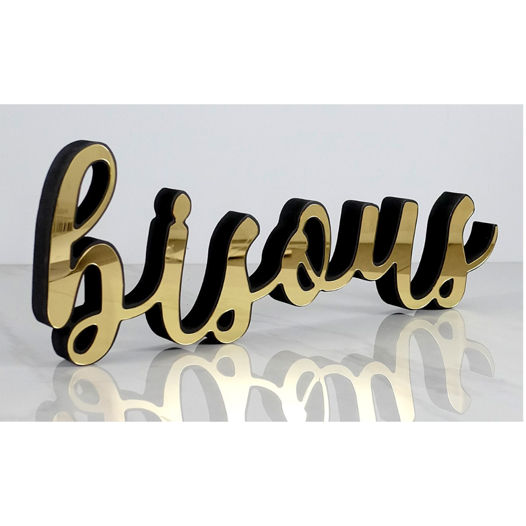 Bisous SIGNE DE TABLE OR