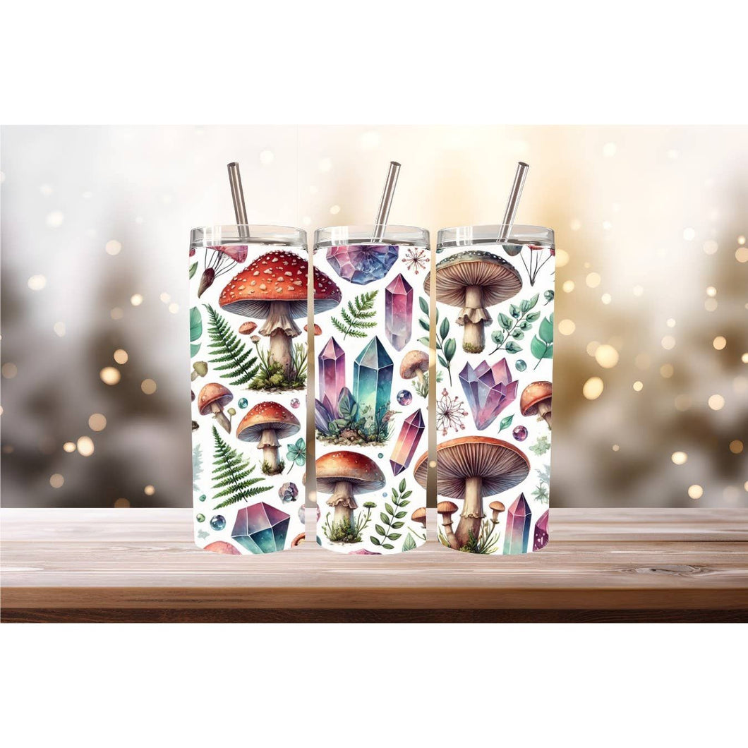 Gobelet Bohème Champignon, 20 oz. Acier Inoxydable