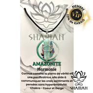 Amazonite Double Pointe Sur Cordelette Pendentifs Shaman