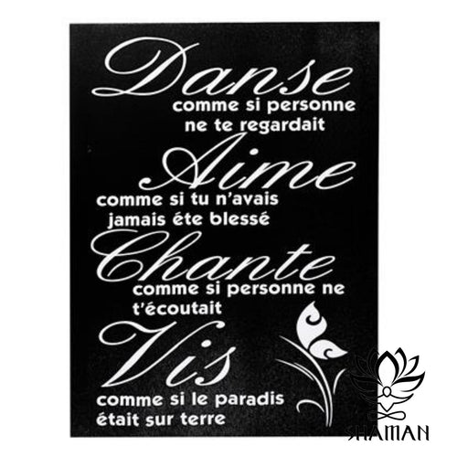 Art Mural En Toile Danse Aime Chante Cadre