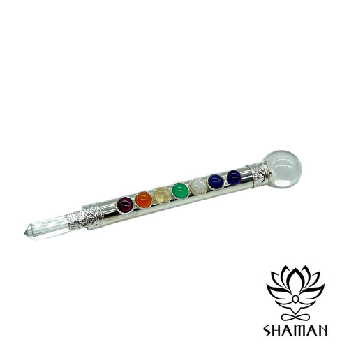 Baguette Dénergie 7 Chakras Argent Mini 3.5 Baguette