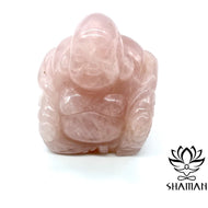 Bouddha De Pierre (Boîte Incluse) Quartz Rose