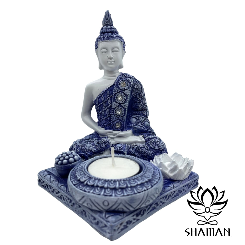 Bougeoir Bouddha Bleu